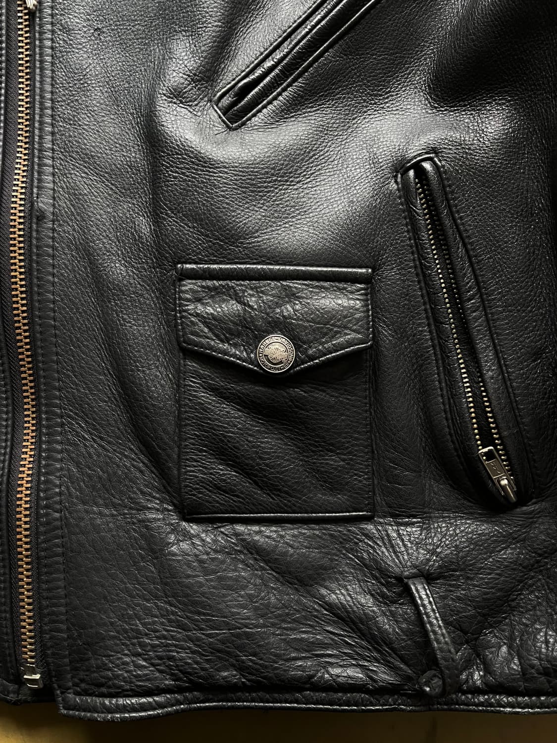 90s Harley Davidson Cowhide Rider Jacket 상품이미지6