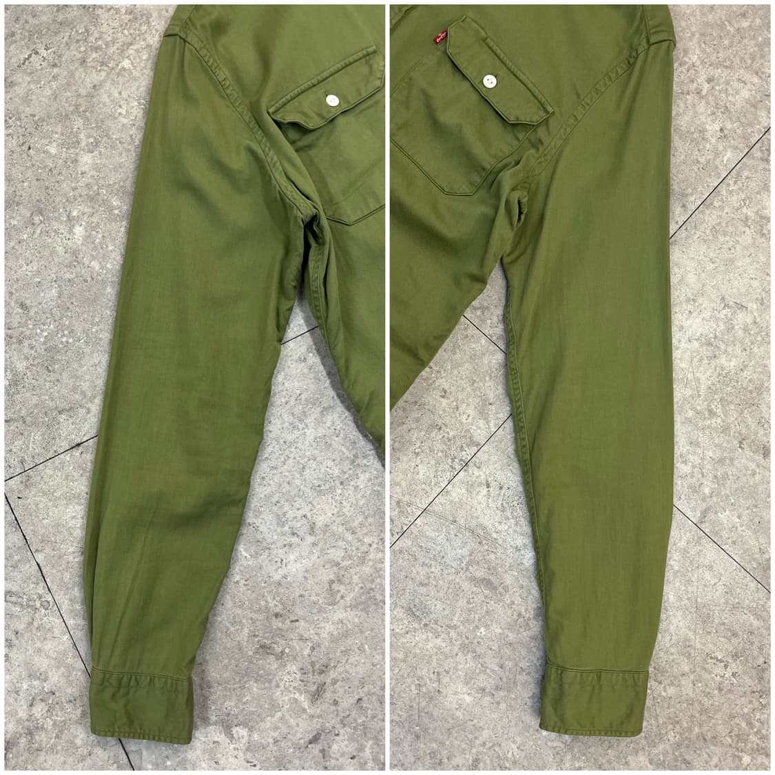 리바이스 포켓 셔츠 카키 M #csz3426 상품이미지6