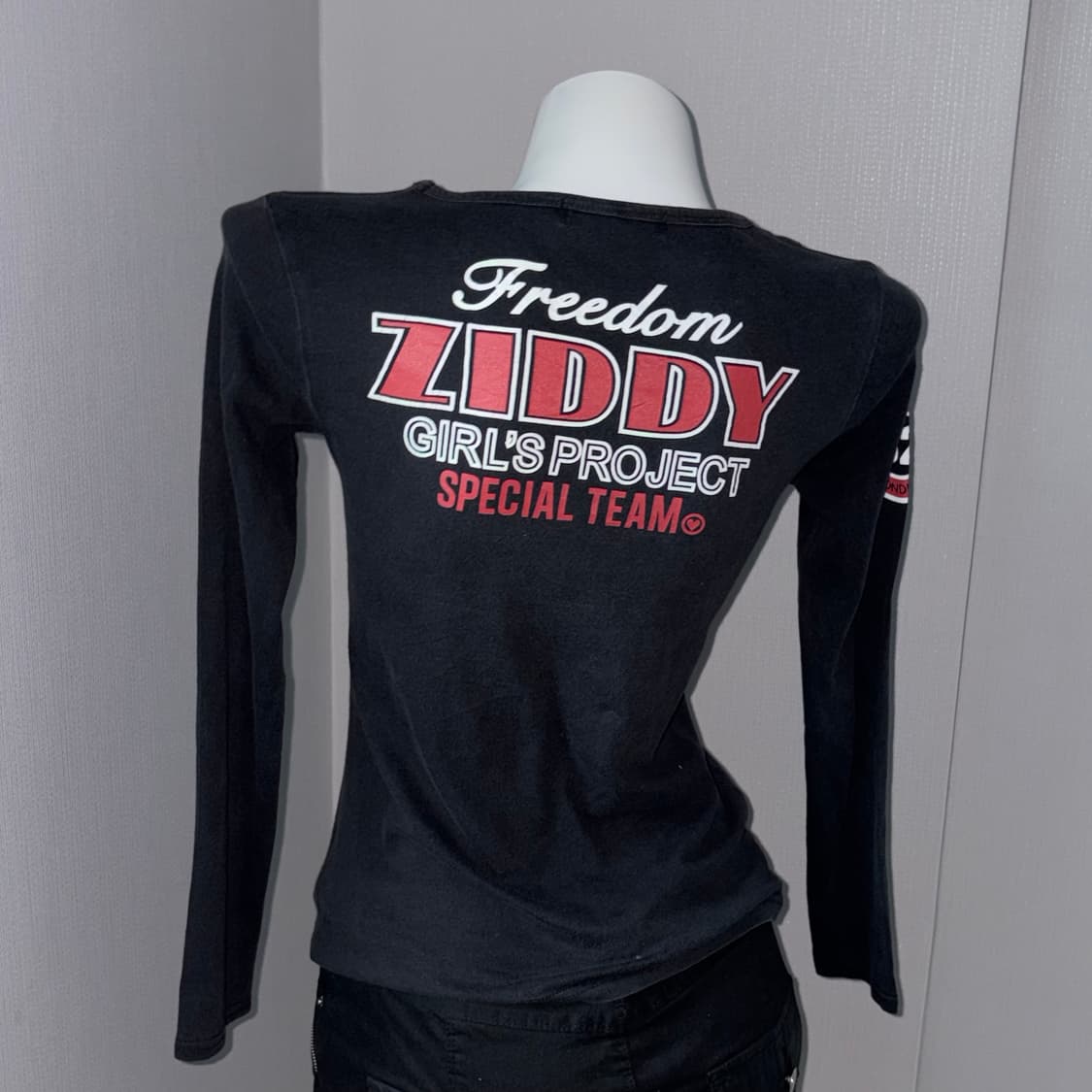 ZIDDY Heart printing 롱슬리브 블랙  상품이미지2