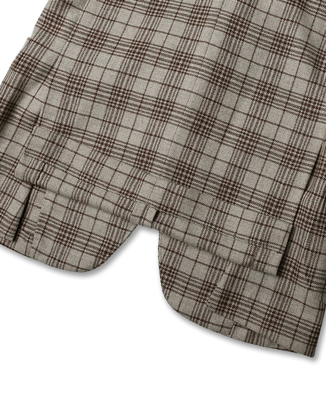 링자켓 [Ring Jacket] 베이지 브라운 체크 댄디 클래식 자켓 상품이미지5