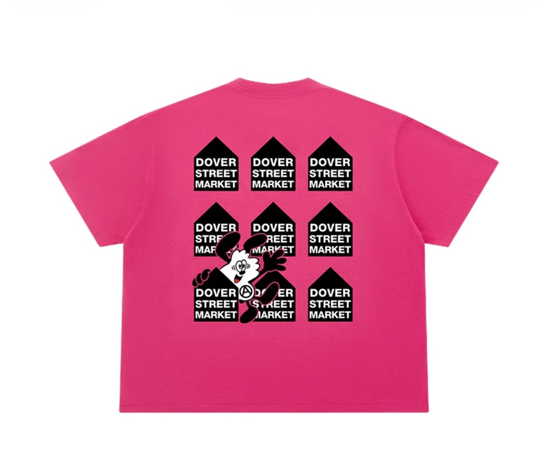 L) 베르디 x 도버 스트리트 마켓 반팔 티셔츠 핑크 Verdy DSM 상품이미지1