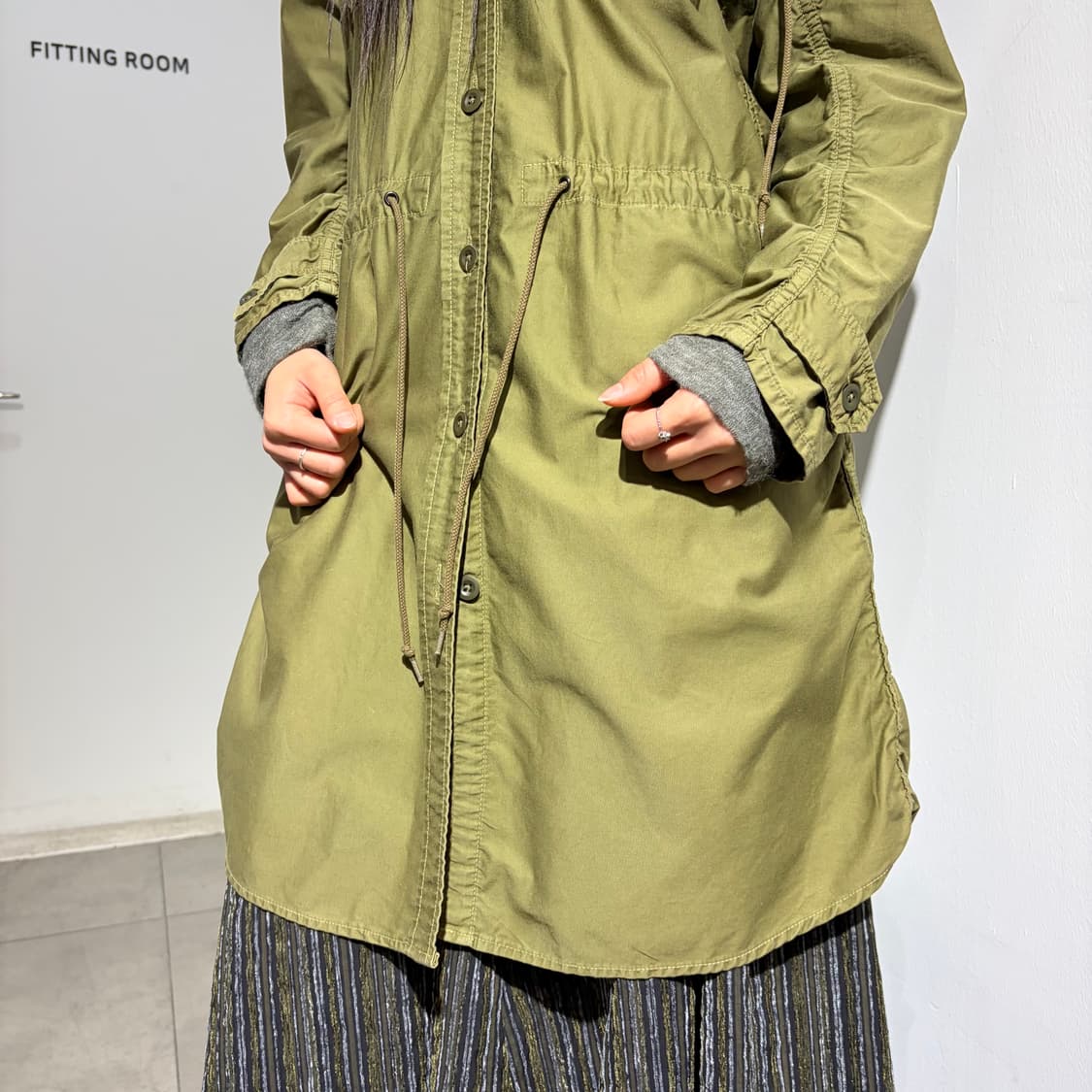 00s 오어슬로우 후드 모즈코트 밀리터리 코트 상품이미지2