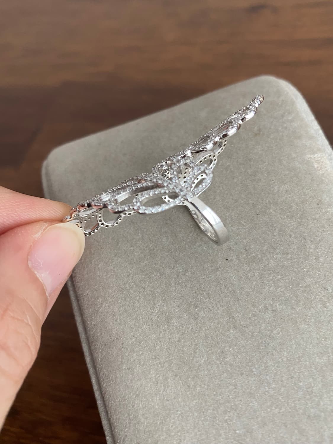 나뭇잎 모티브 실버 반지(925) 상품이미지3