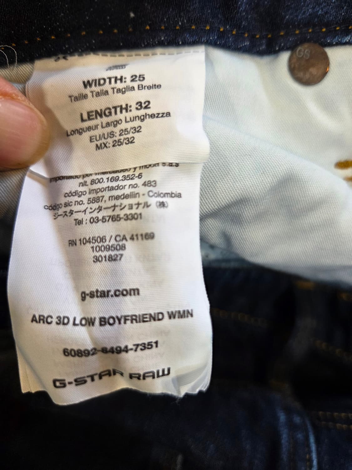 G-STAR 보이프렌드 핏 데님 (W25/L32)택없음/디피용 상품이미지6