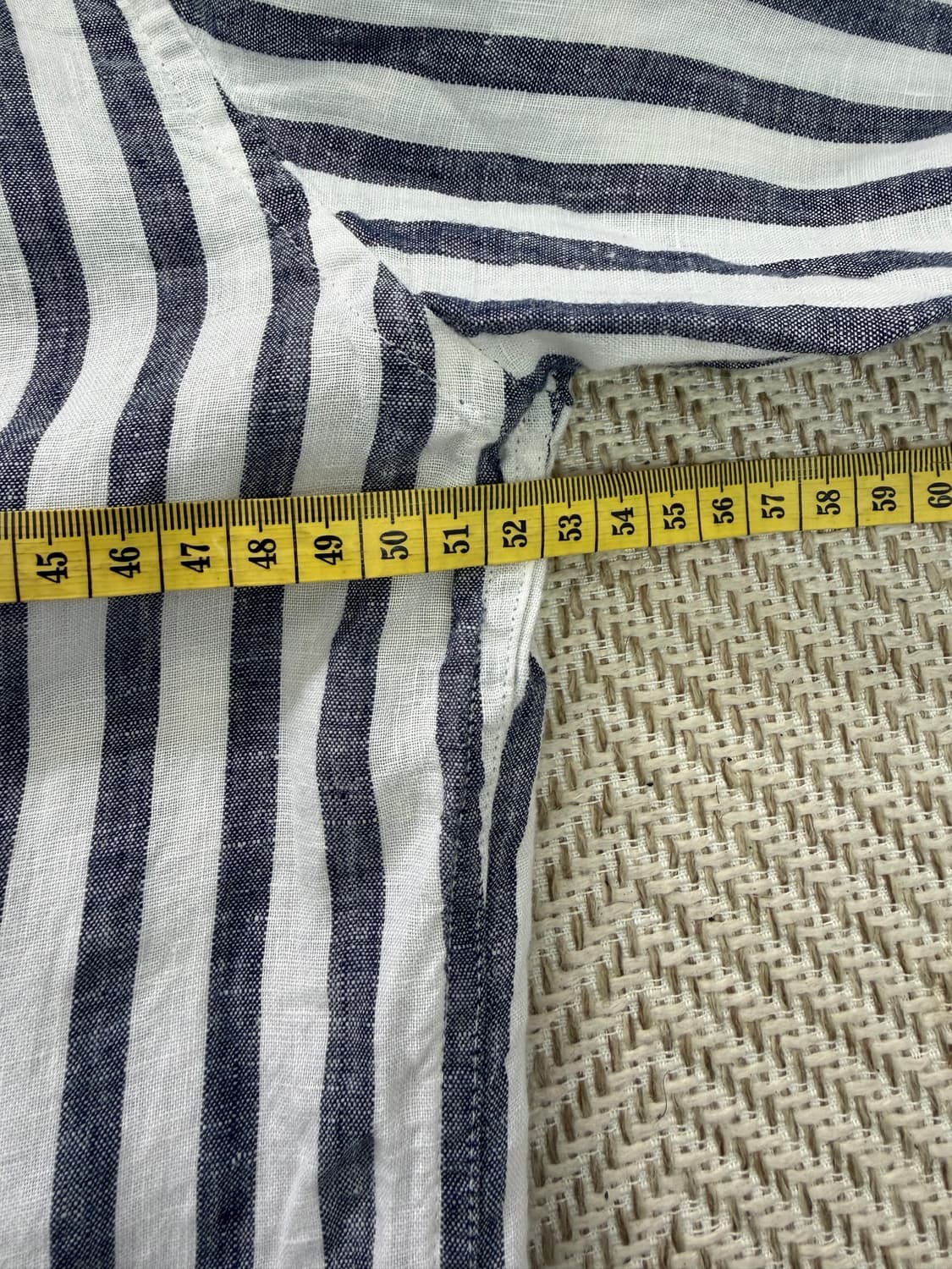 정품) 라코스테 남성 린넨 스트라이프 셔츠 M 상품이미지8