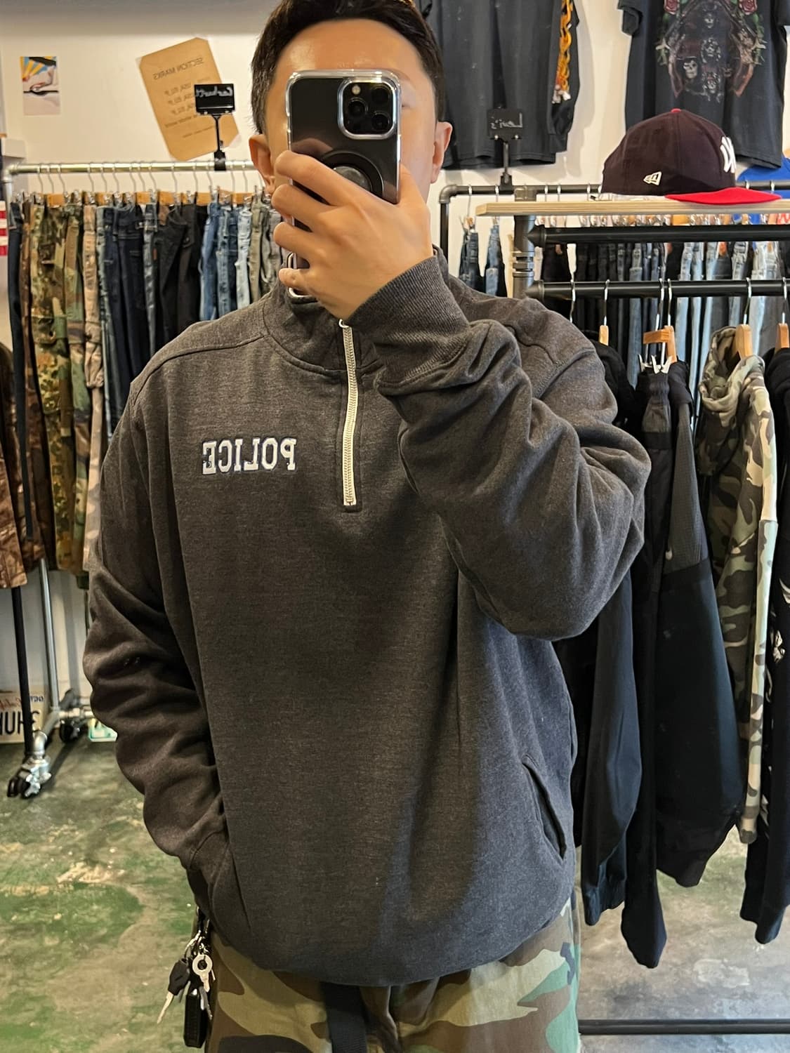 [XL] Pennant 하프집업 아노락 POLICE 맨투맨 상품이미지8