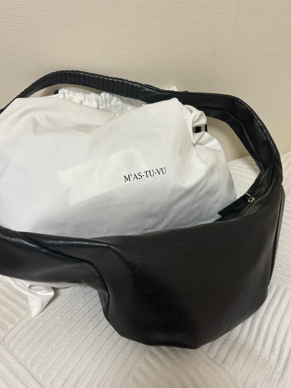 마뛰뷔 Manoux 마누백 블랙 숄더백 M 풀구성 상품이미지1