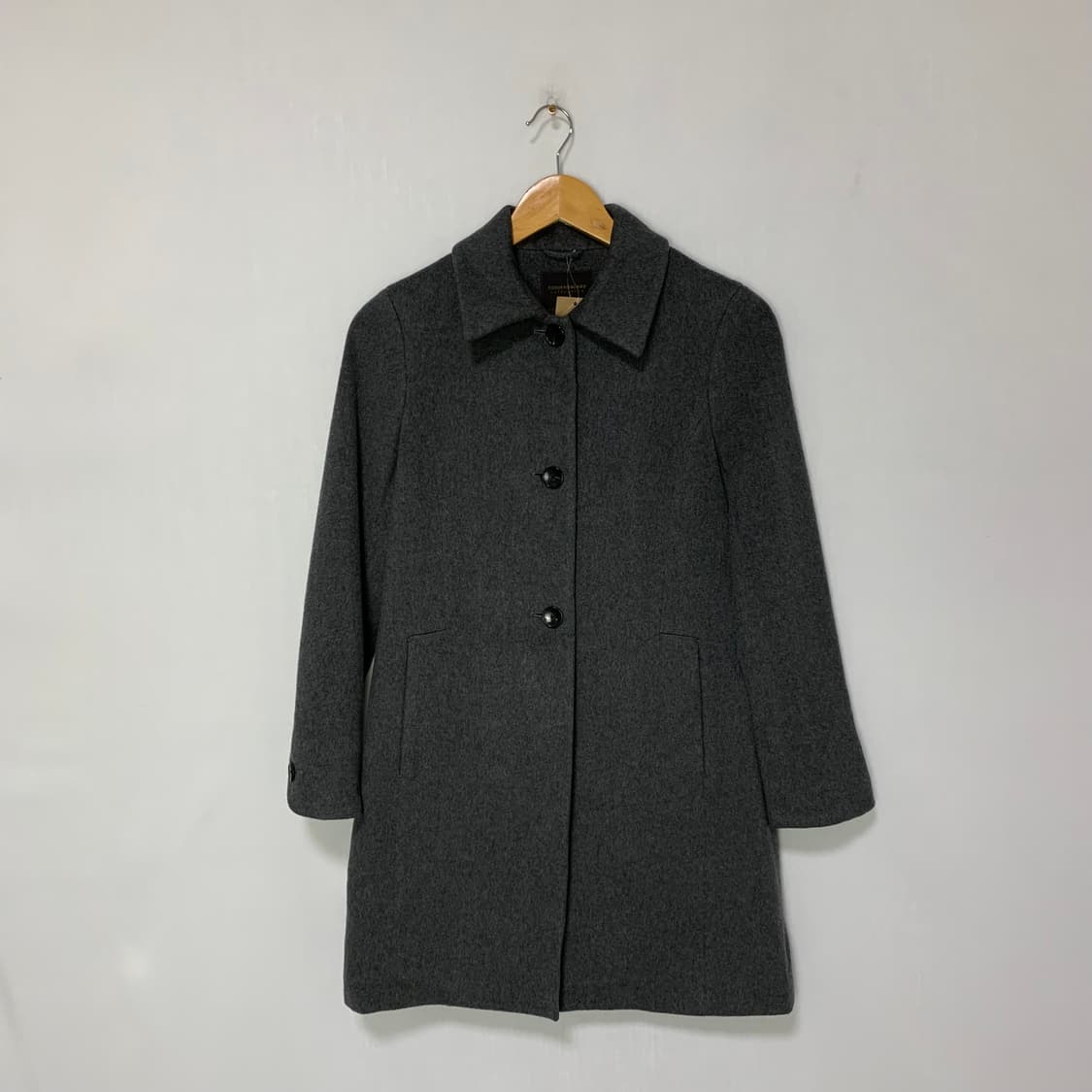 캐시미어 100% 하프코트 여성 코트 차콜 이태리 빈티지 상품이미지1