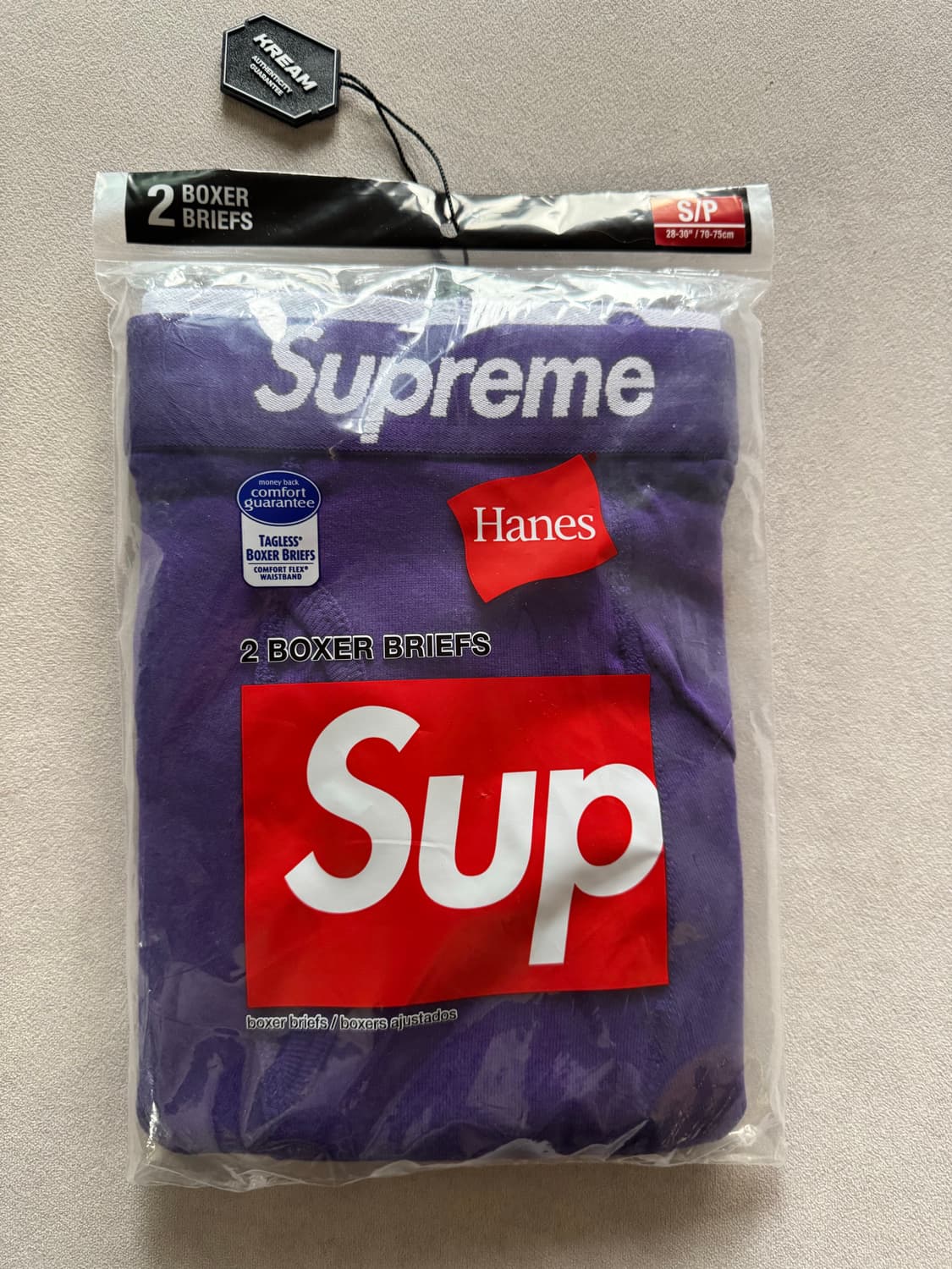 슈프림 팬티 (헤인즈 박서 브리프) 퍼플S 새제품 팝니다! (1장) 상품이미지3
