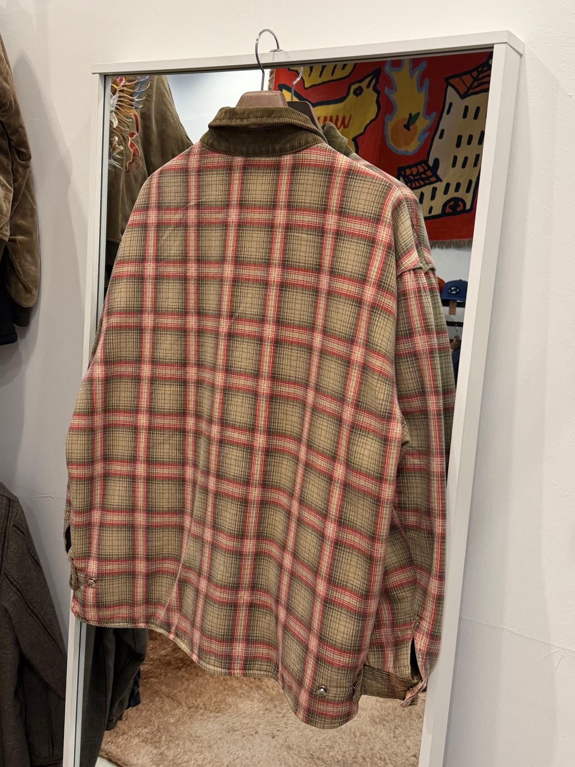 00s Soviet 빈티지 체크 코튼 플란넬 집업 자켓 상품이미지6