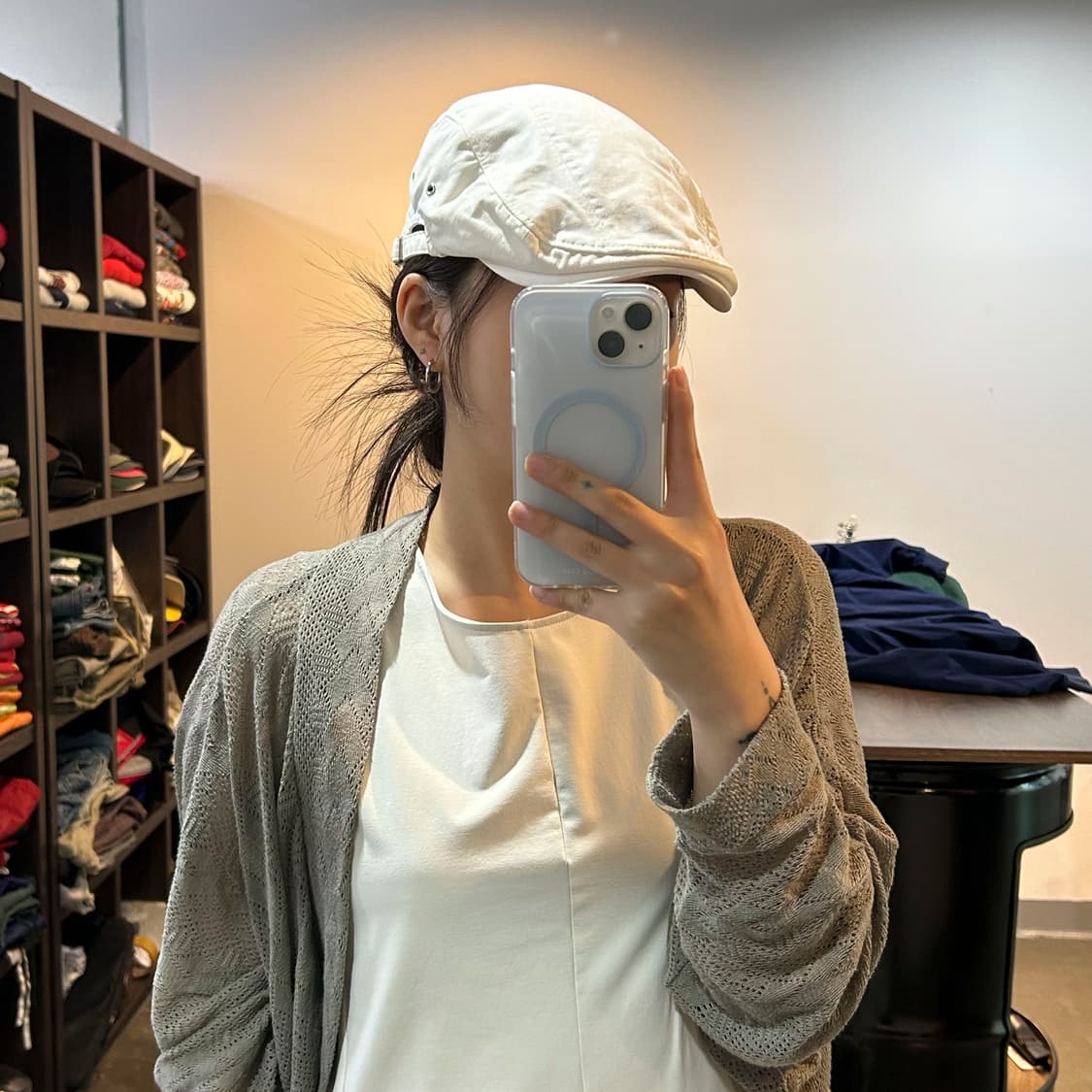 화이트 아일렛 헌팅캡 상품이미지5
