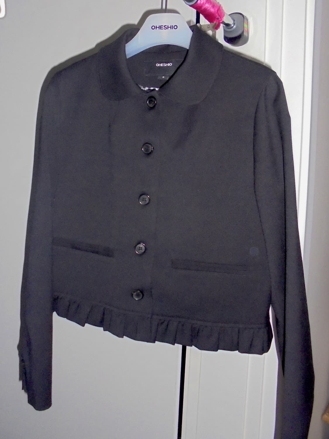 오헤시오 라운드 프릴자켓 블랙 1사이즈 상품이미지2