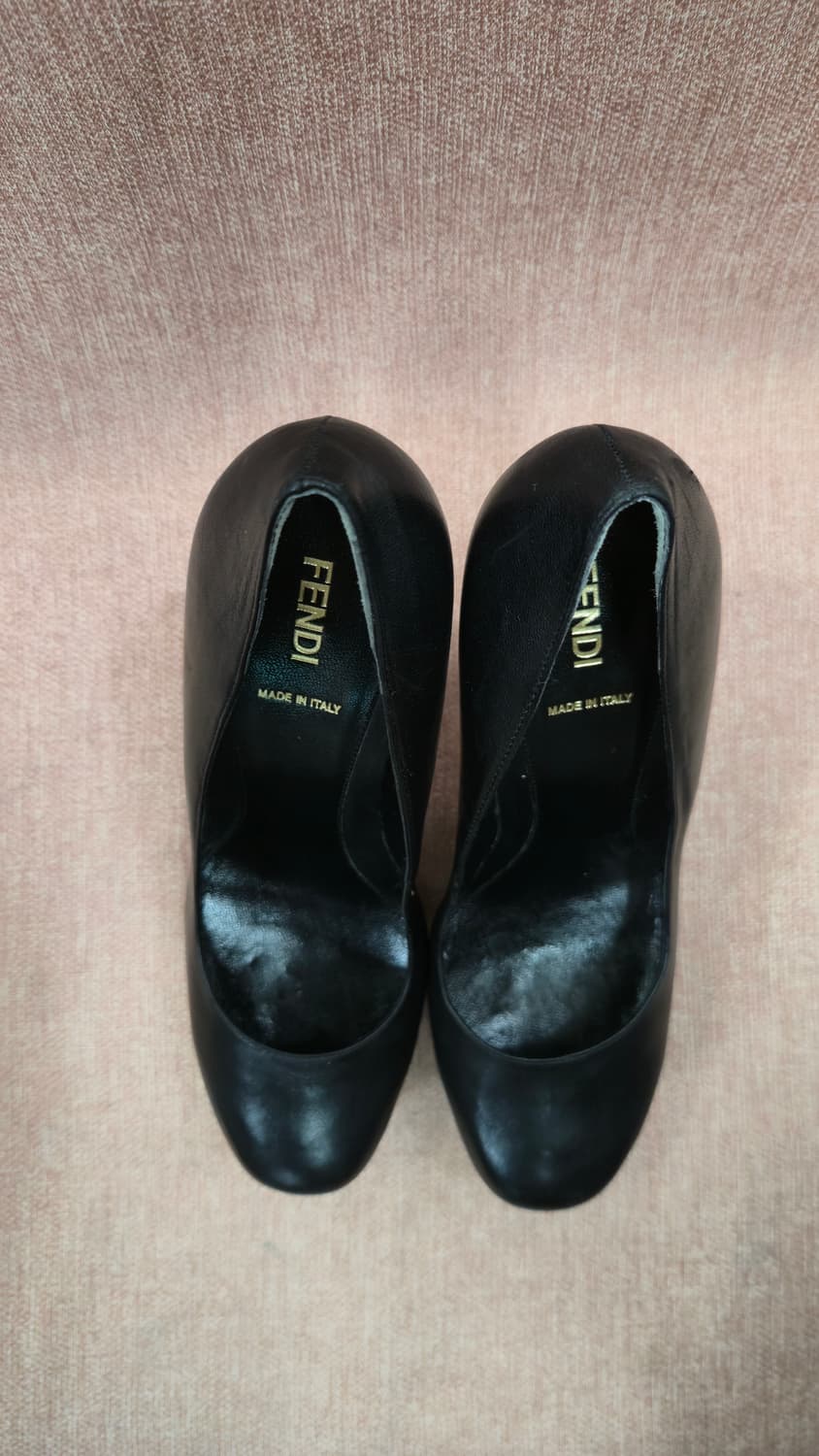 펜디 미착용 39사이즈  블랙 가죽 플랫폼 힐 상품이미지2