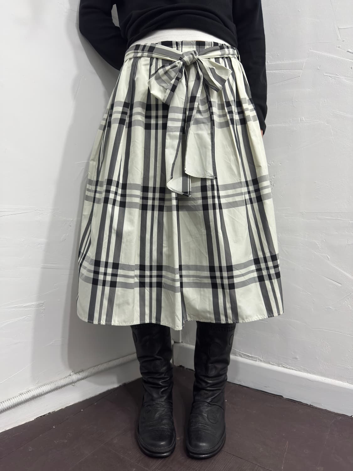 check strap skirt 상품이미지3