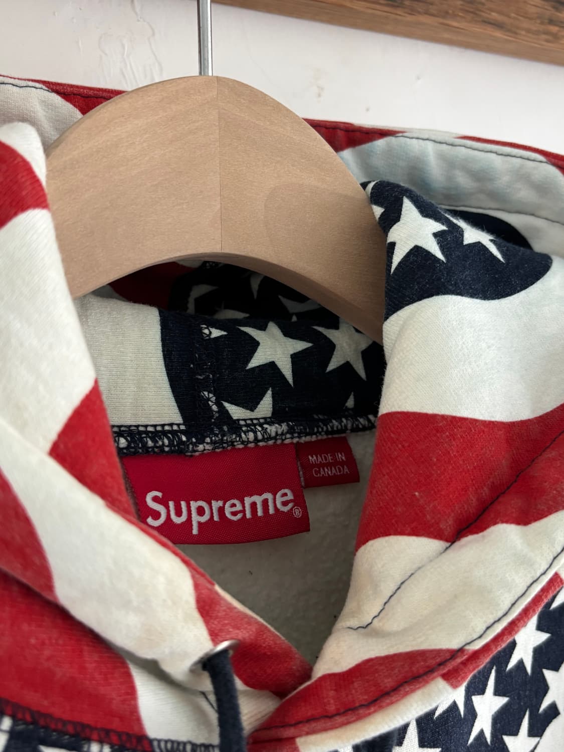 Supreme 슈프림 14FW 박스 로고 성조기 풀 오버 후드티 상품이미지7