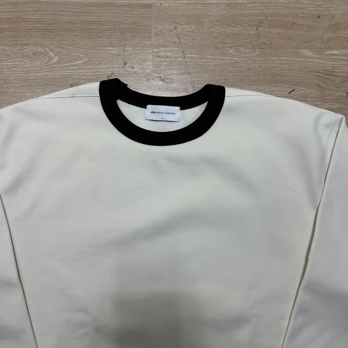 라이풀 스판 기모 맨투맨 크루넥 티셔츠 [아이보리] XL/105 상품이미지2