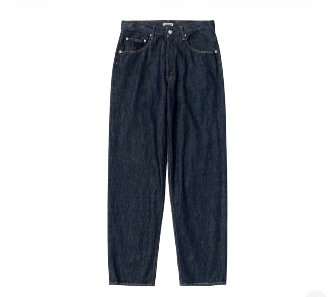 오라리 하드트위스트 데님 와이드 인디고 상품이미지1