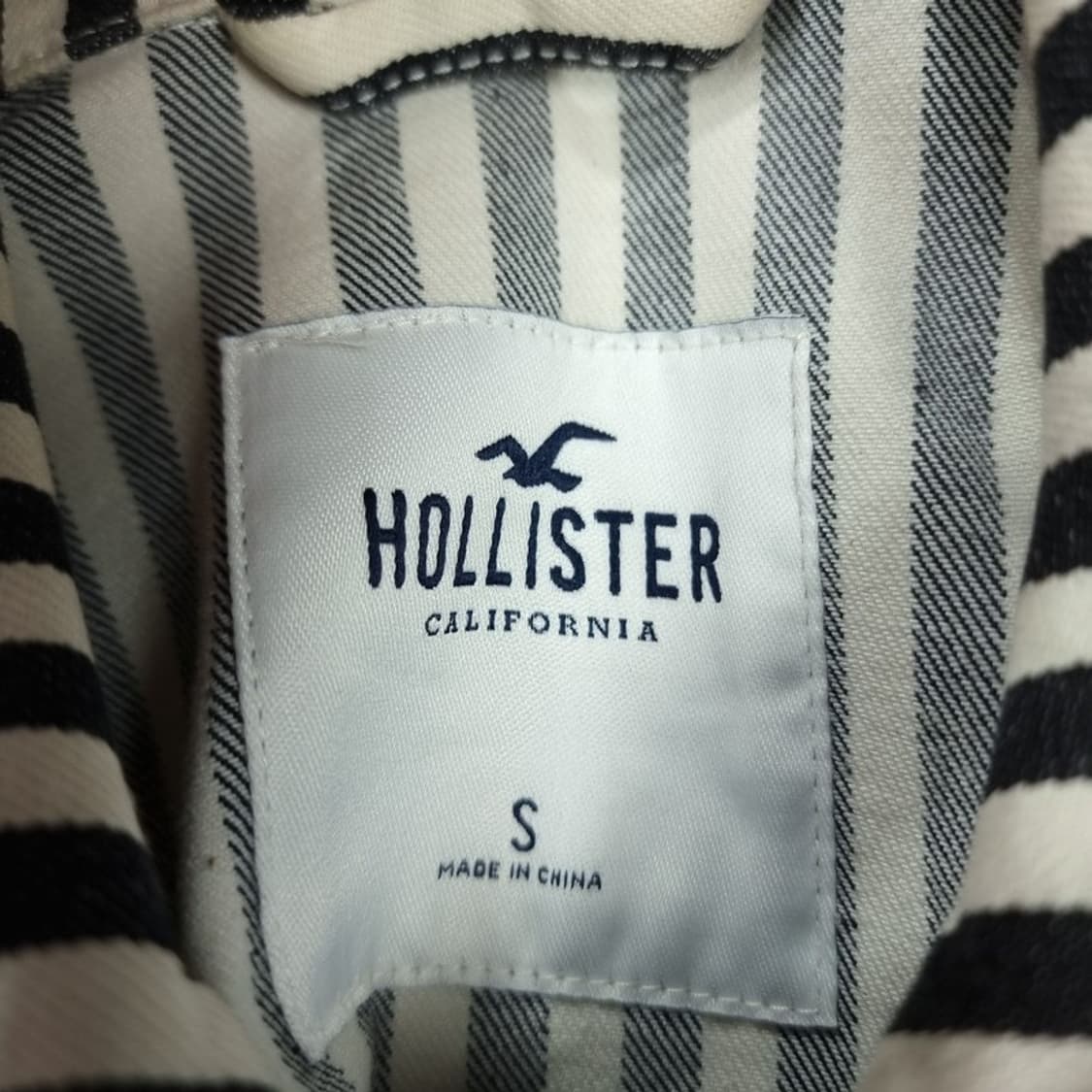 [홀리스터] 스트라이프 코튼 크롭 트러커 자켓 M18858 상품이미지7