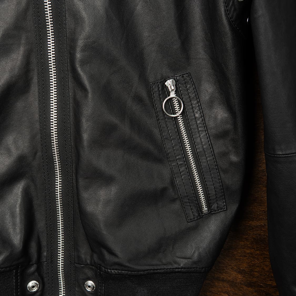 [S] 디젤 램스킨 레더 봄버 자켓 블루종  상품이미지4