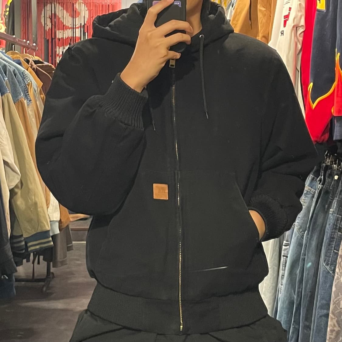 [IM] VTG 블랙 후드 워크자켓 상품이미지5