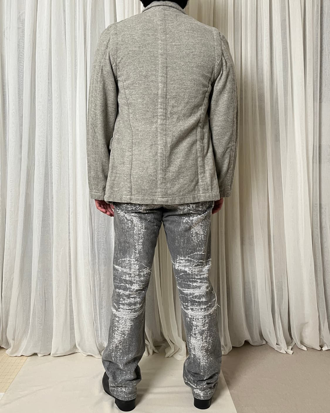 꼼데가르송 옴므플러스 에버그린 축융 울 셔링 블레이저 자켓 상품이미지3