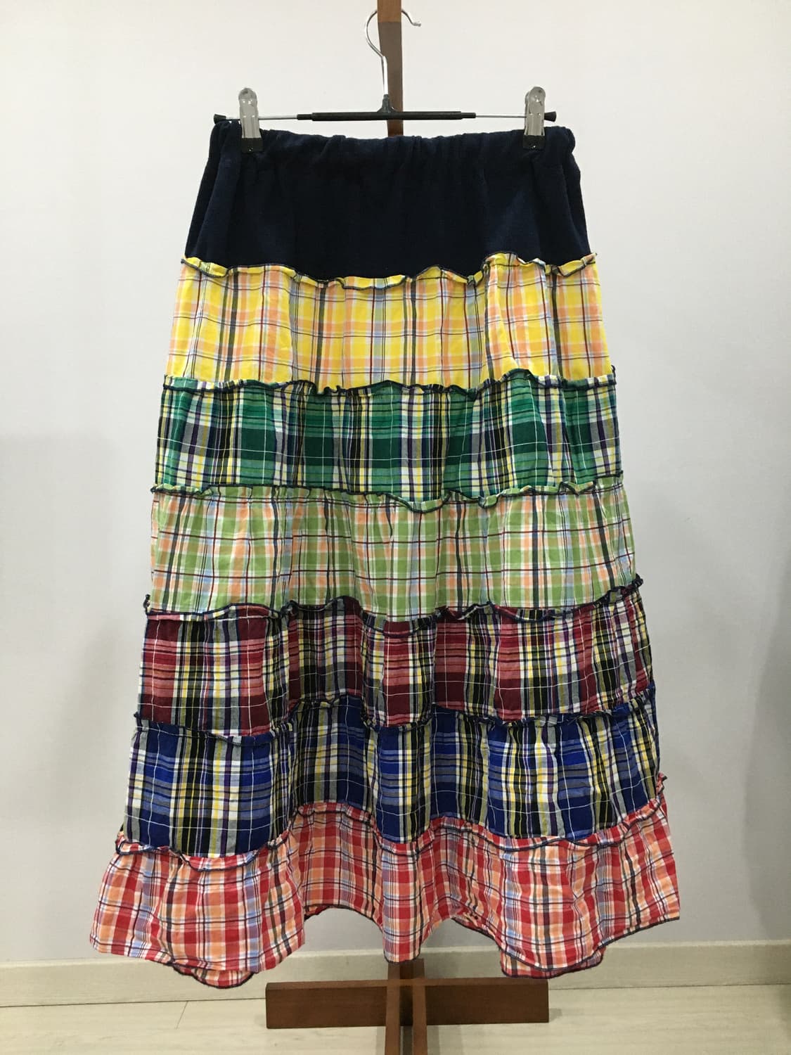 일본빈티지 패치워크 스커트 상품이미지1