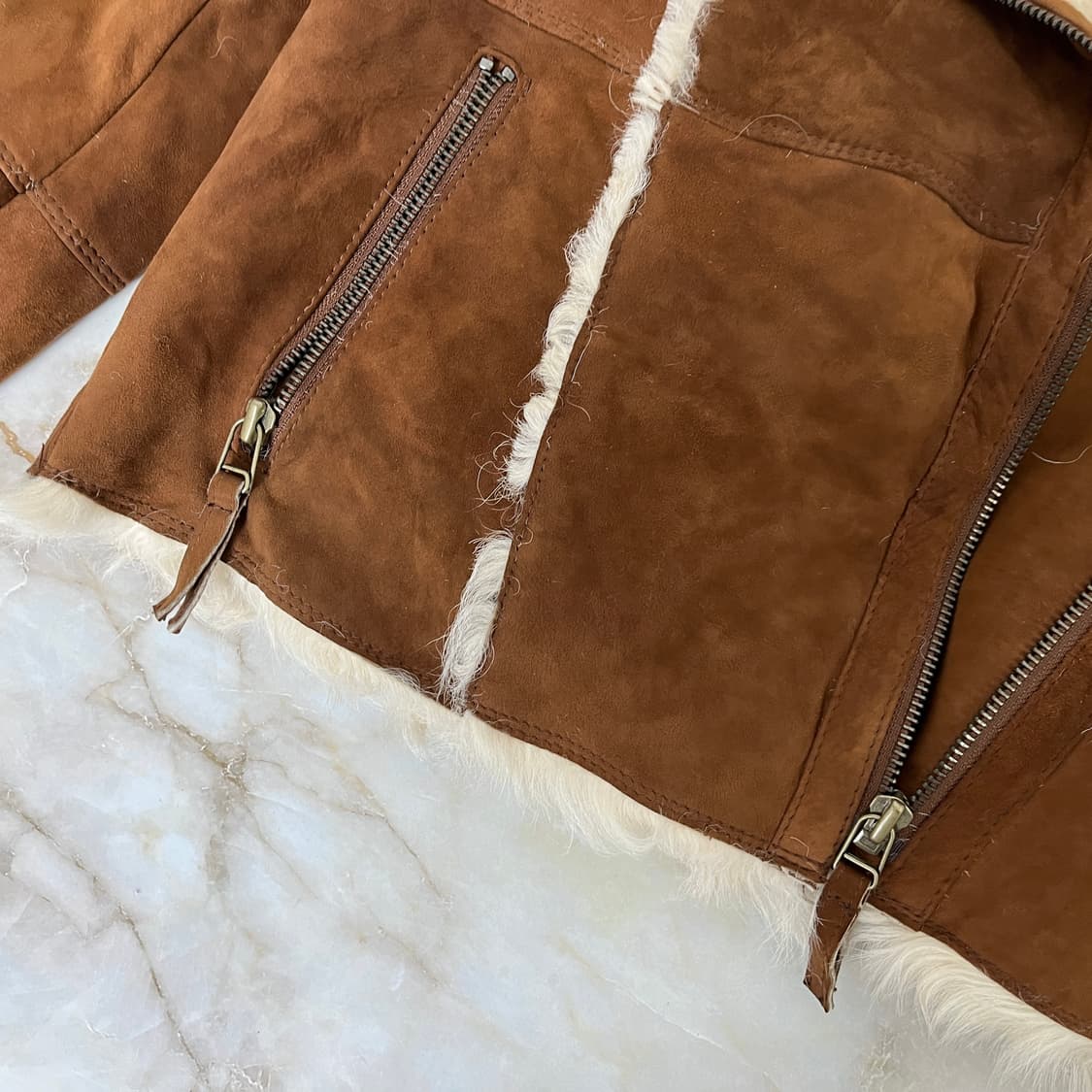 질스튜어트 리얼 무톤 양털자켓 S 상품이미지8