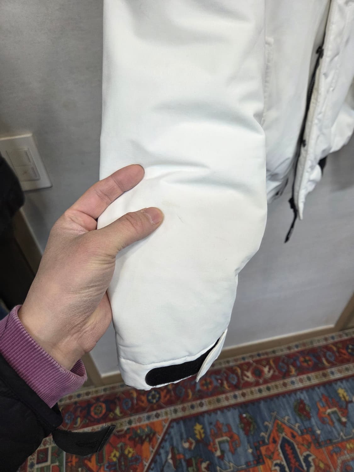 아이더 스투키 스노우화이트 라쿤퍼 구스다운 숏패딩 s 상품이미지7