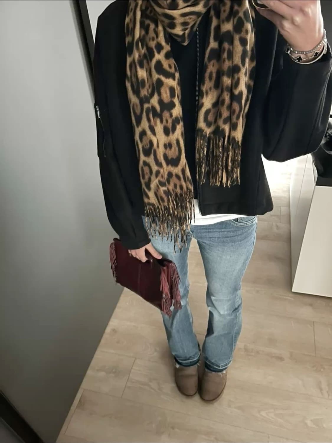 호피 머플러 폭:65 길이:170 상품이미지8