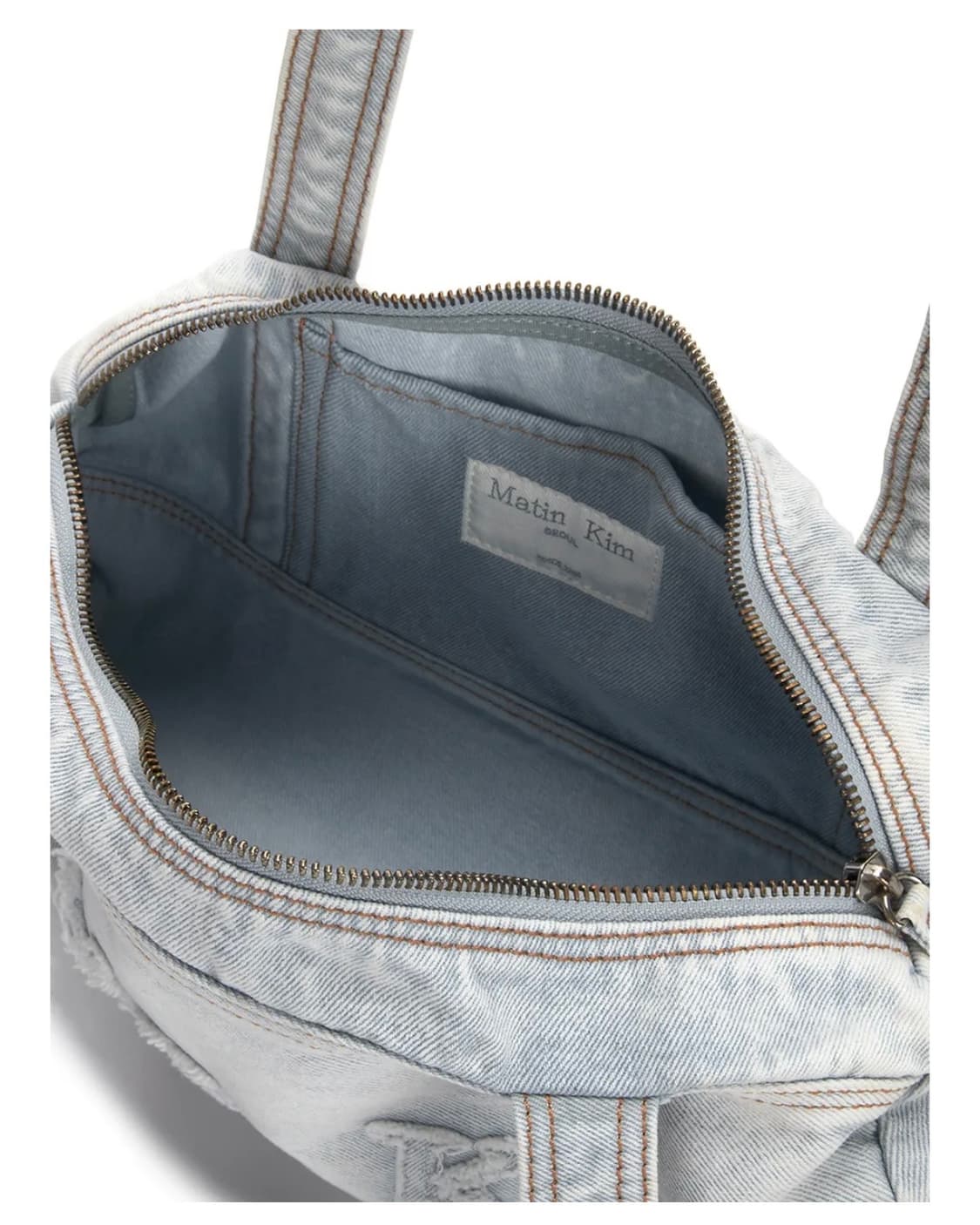 LOGO WASHED DENIM DUFFEL BAG IN SKY 상품이미지3