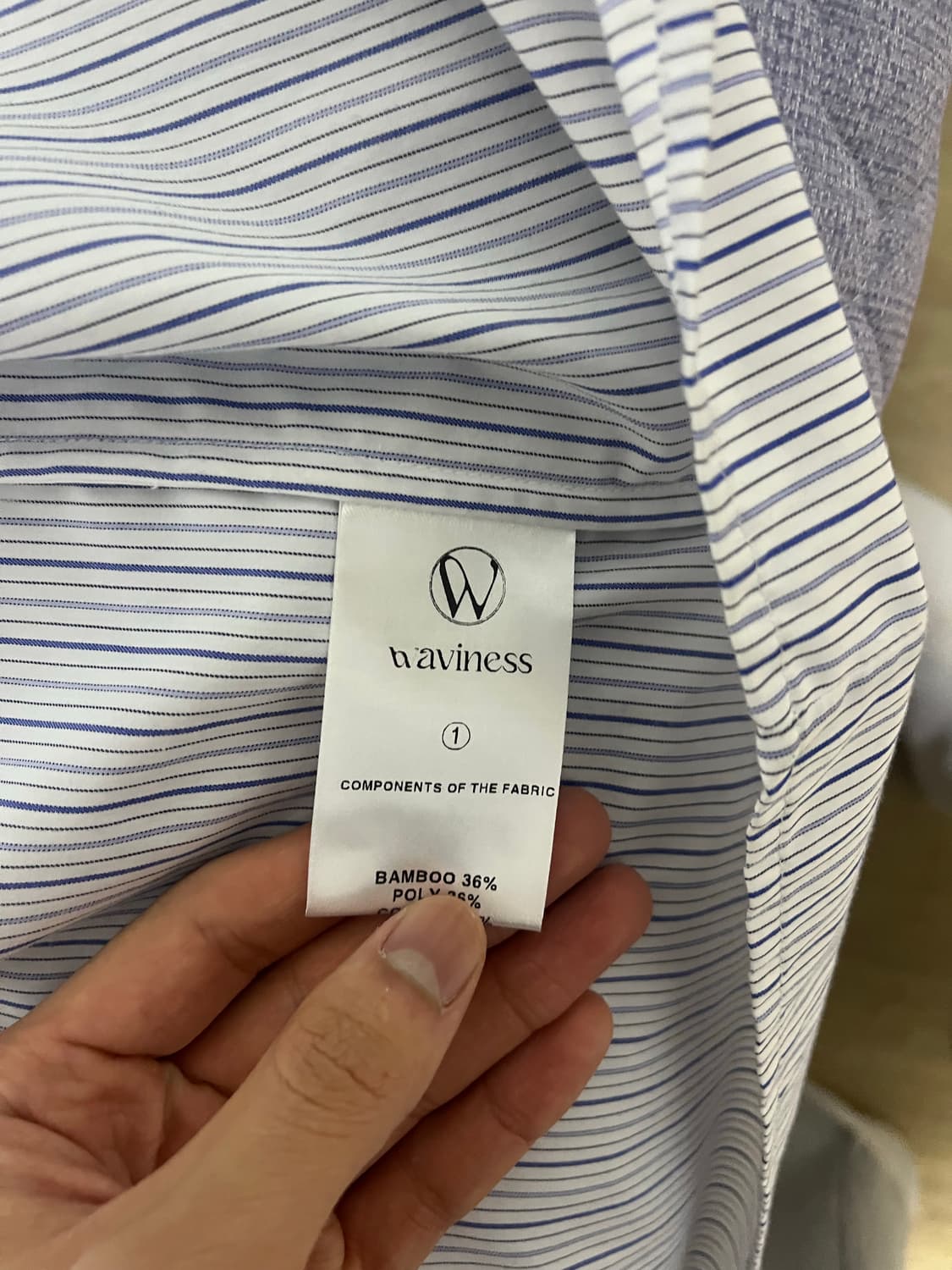 웨이비니스 오리가미 스트라이프 셔츠 1사이즈 상품이미지2