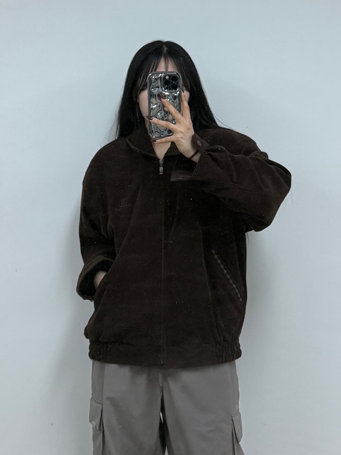 브라운 스웨이드 블루종 자켓 E5  상품이미지1