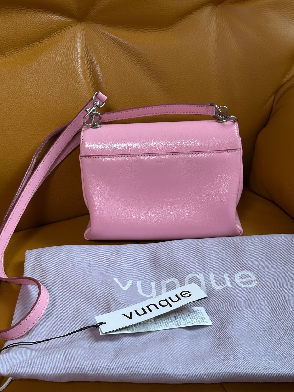 Vunque 분크 바게트 미니 크로스백 숄더백 핑크 상품이미지8