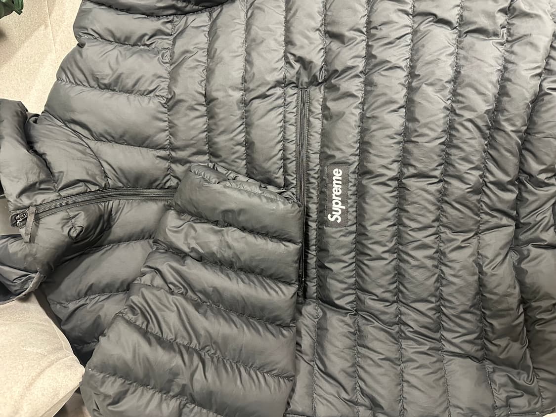 슈프림 마이크로 하프 집 후드 풀오버 블랙 XL 상품이미지1