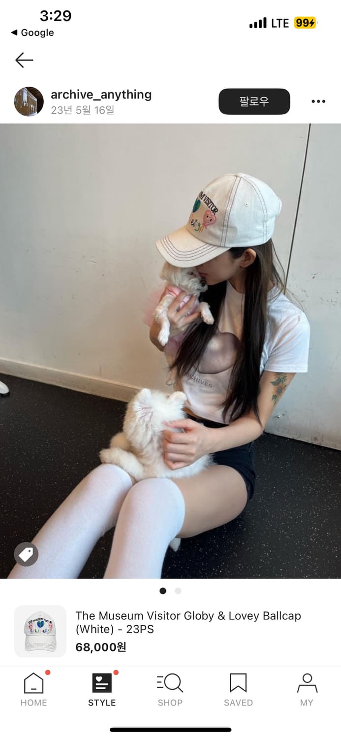 더뮤지엄비지터 글로비 앤 러비 볼캡 (아이보리) 상품이미지6