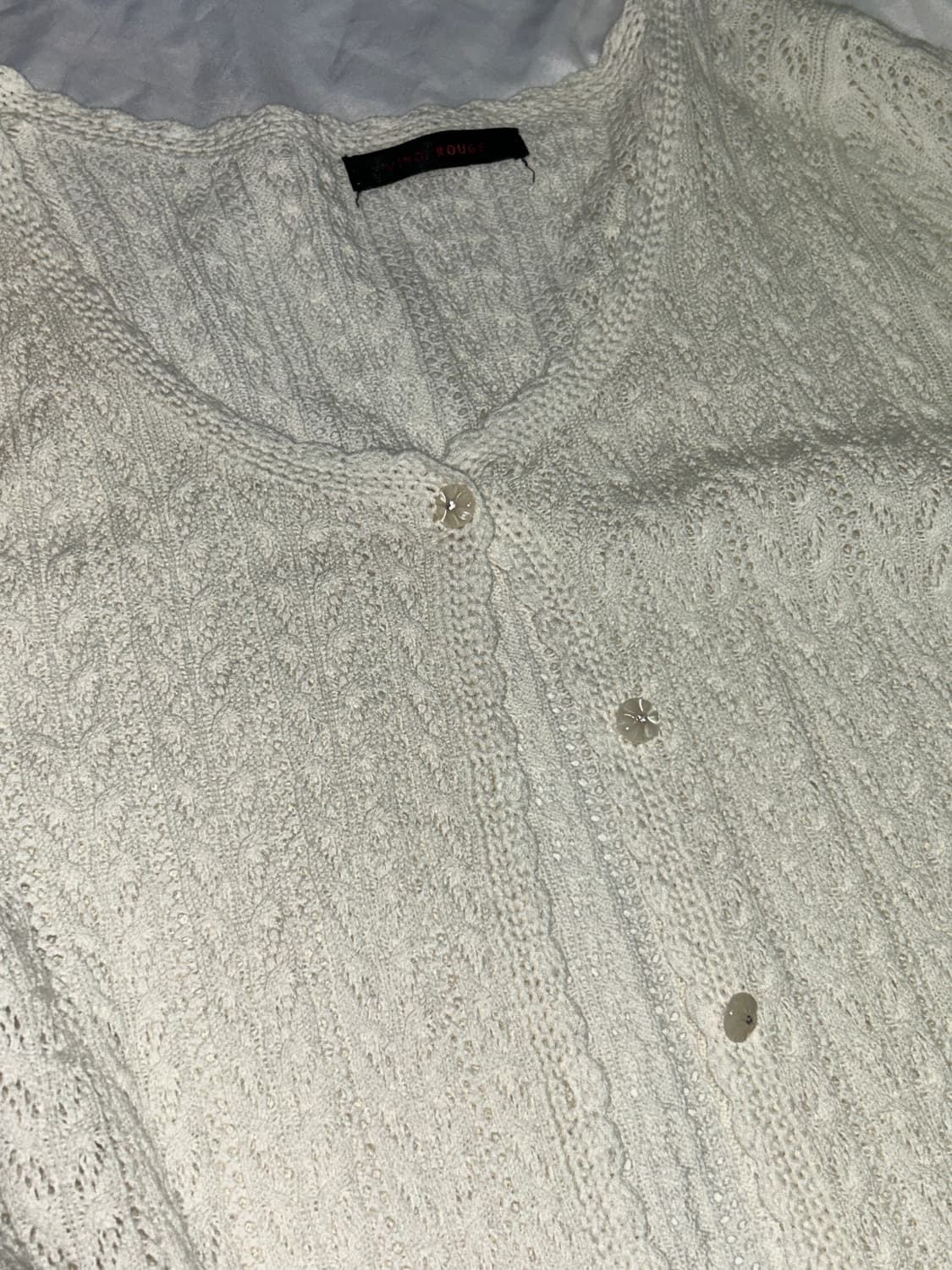 Vino rouge 아이보리 뜨개 가디건 상품이미지6