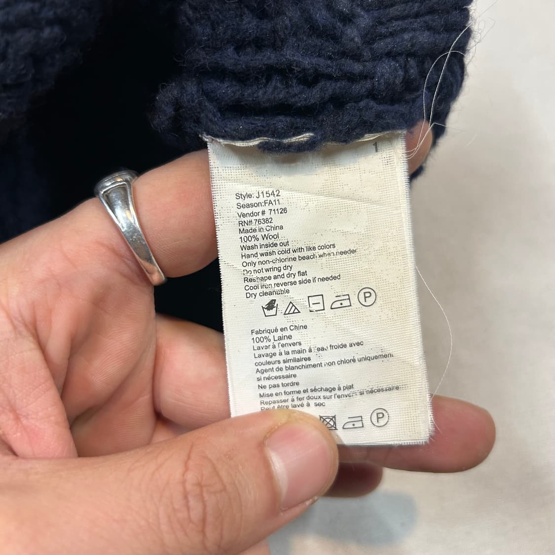 팀버랜드 네이비 가죽패치 니트 비니 모자 상품이미지6