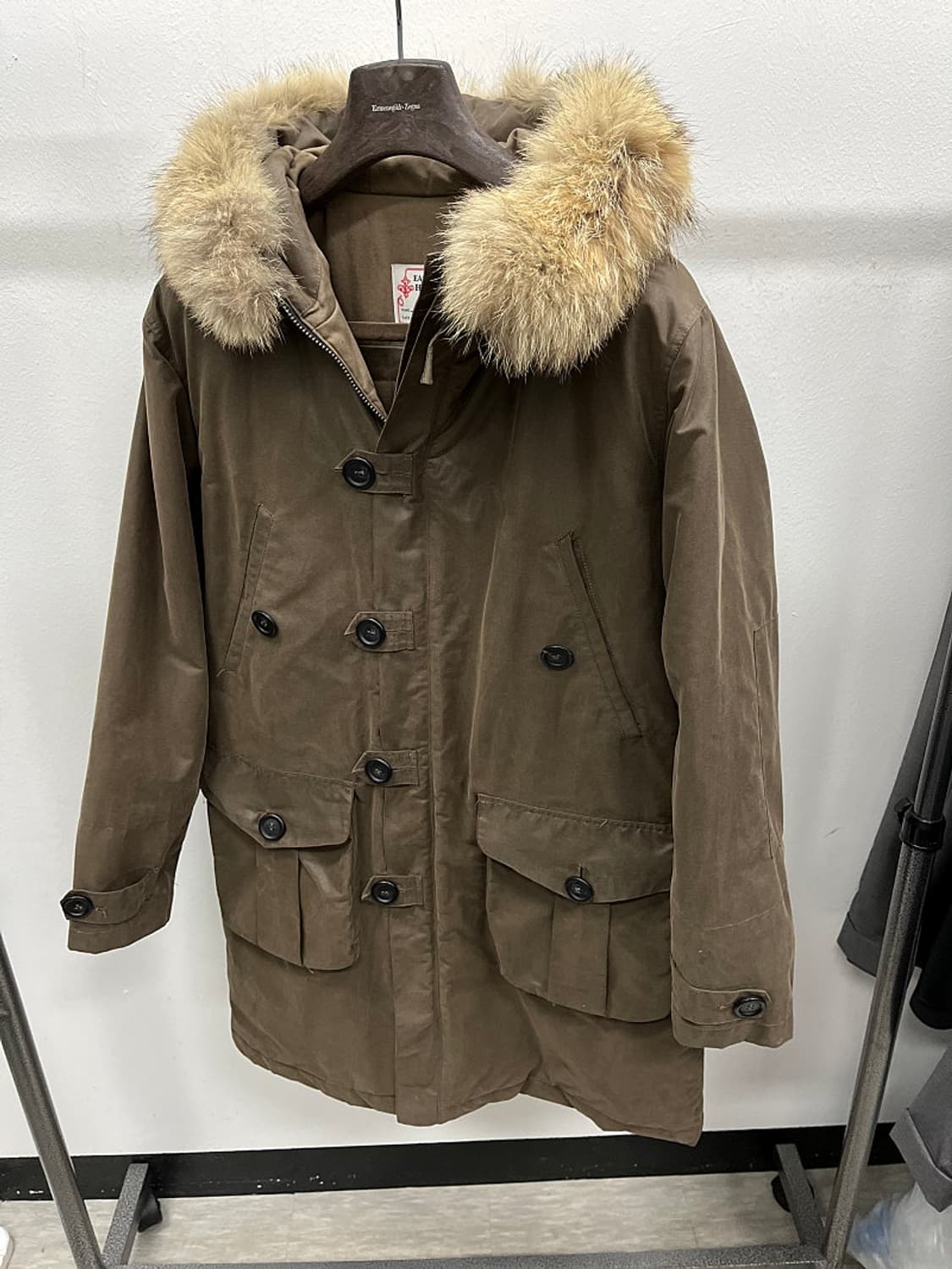 95-100)이스트하버서플러스 이태리 왁스 야상코트 상품이미지1