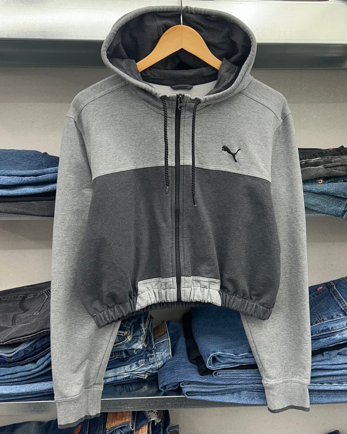 (WOMEN)퓨마 크롭 후드-M1742 상품이미지2