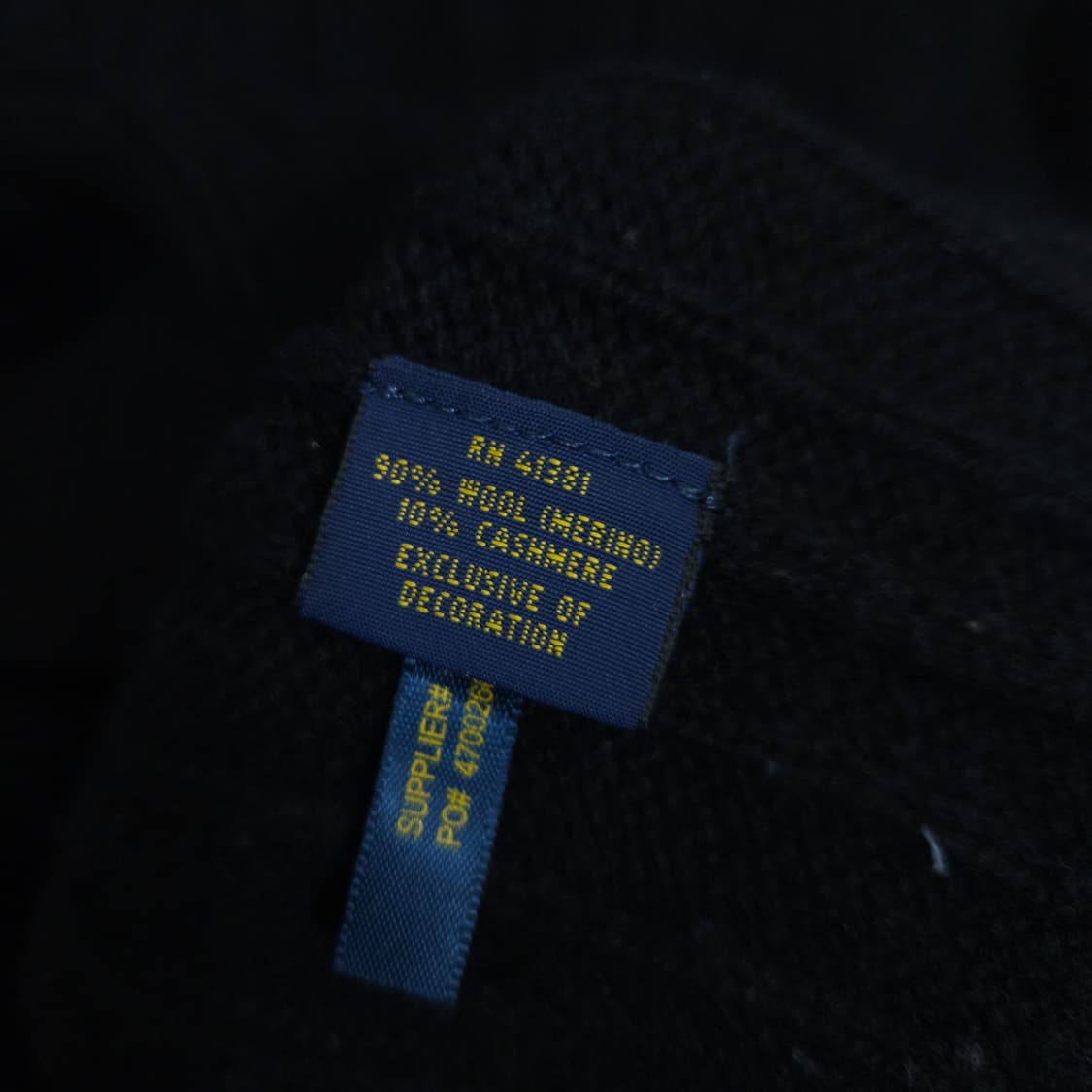 폴로 랄프 로렌 캐시미어 울 케이블 니트 M 블랙 상품이미지5