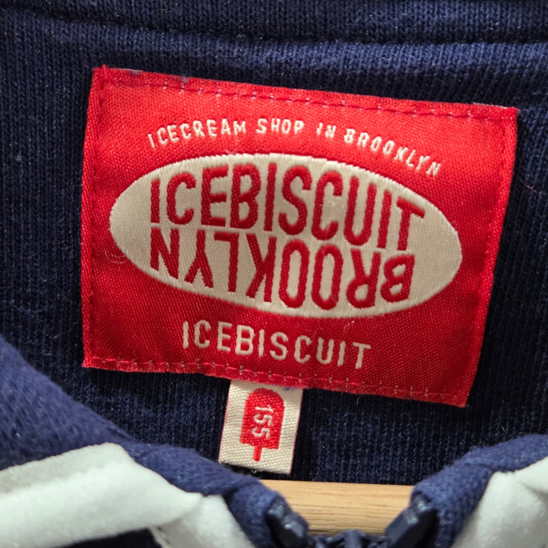 아이스비스킷 키즈 세일러카라 하프집업 맨투맨 155 상품이미지2