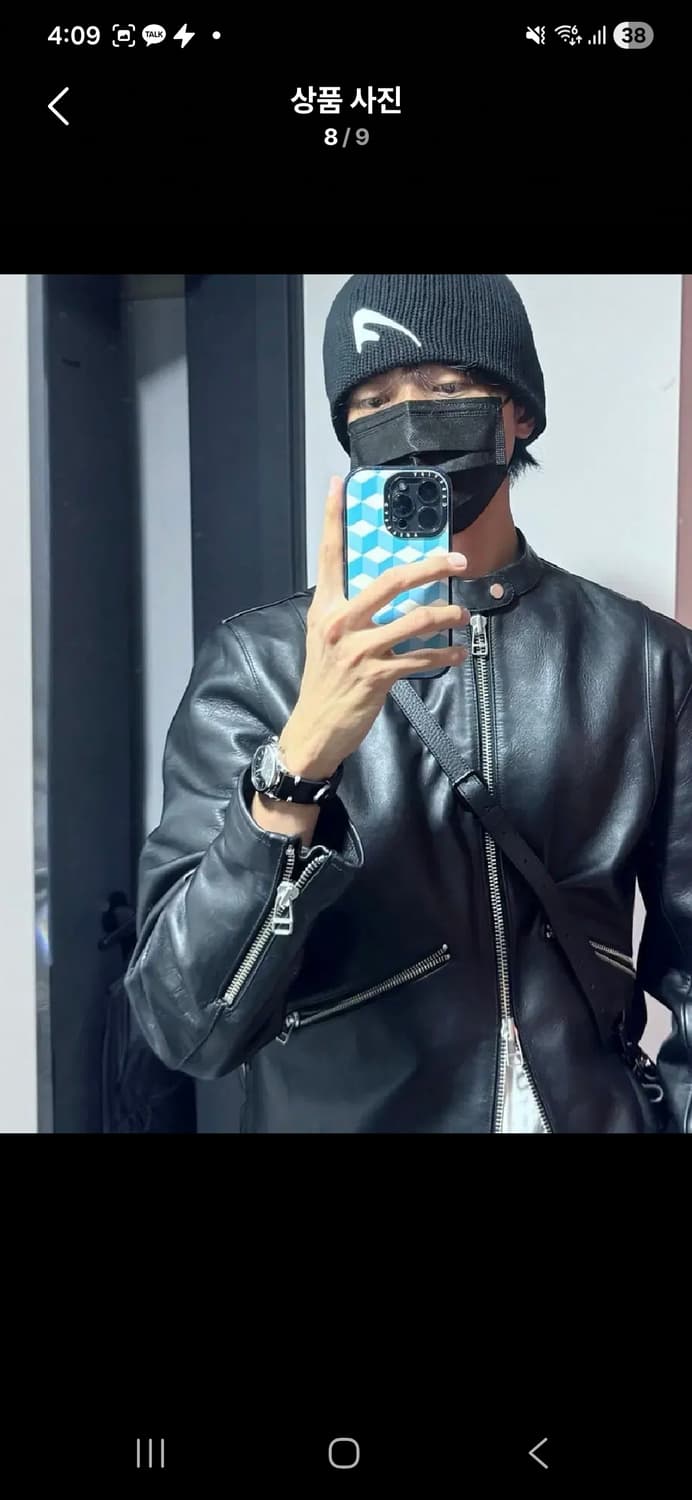 토니웩 카프레이서 레더 블루종 자켓 M48 주우재 착용 상품이미지3