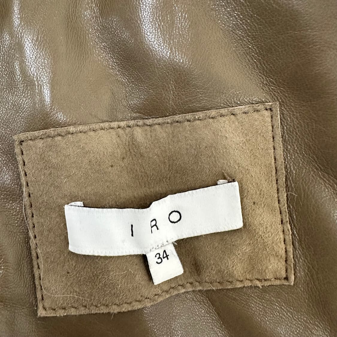  IRO 이로 여자 양털100% 무스탕 자켓 브라운 34  상품이미지7