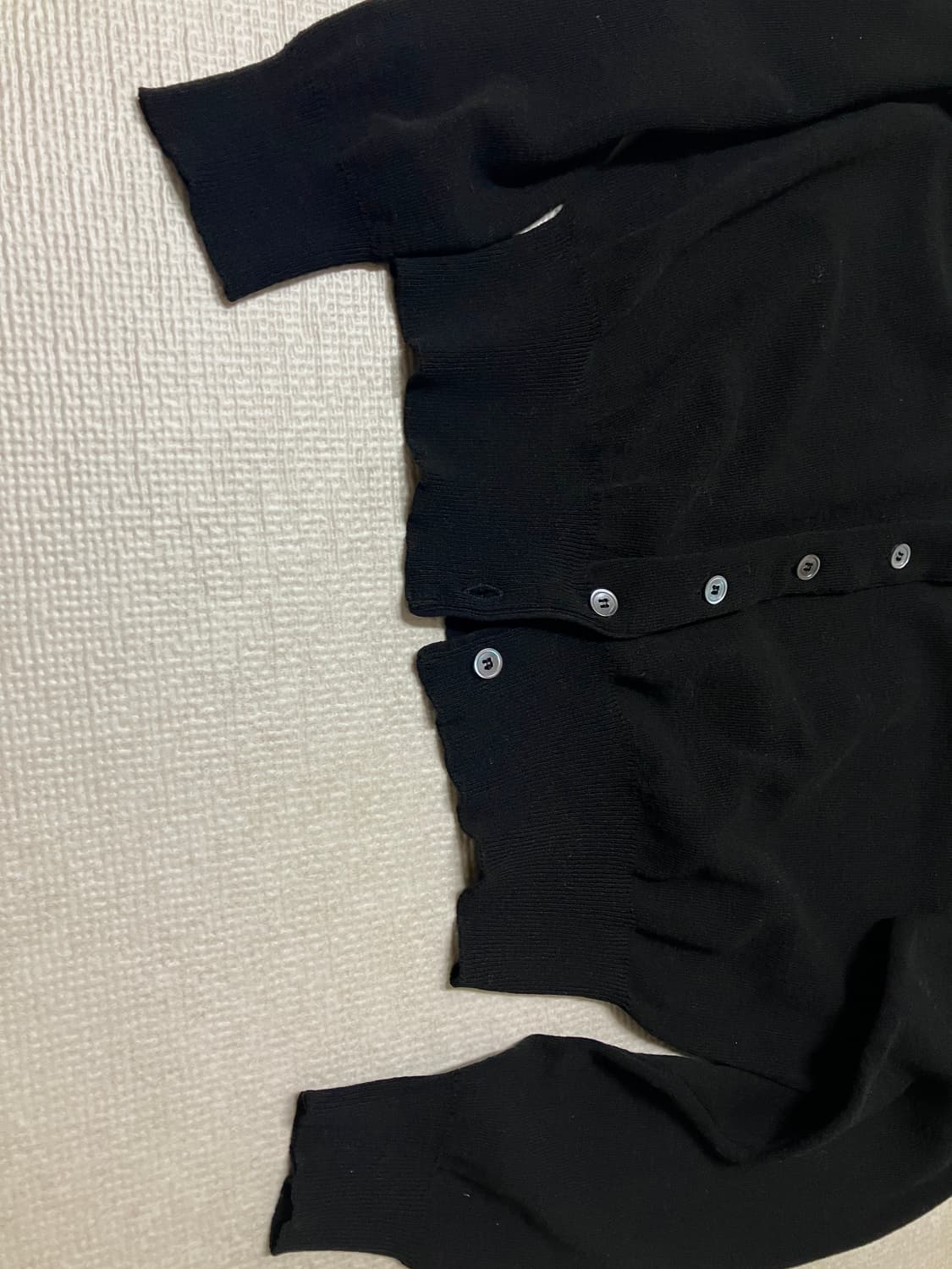 로우클래식 BOAT-NECK SHEER CARDIGAN 블랙 M 상품이미지3
