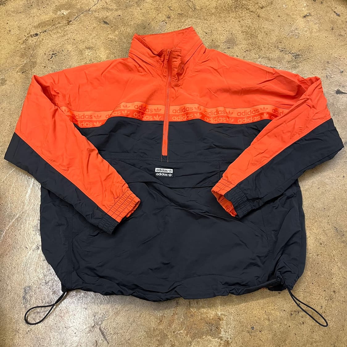 [정품/L] 아디다스 아노락 바람막이 오렌지블랙 b18 상품이미지2