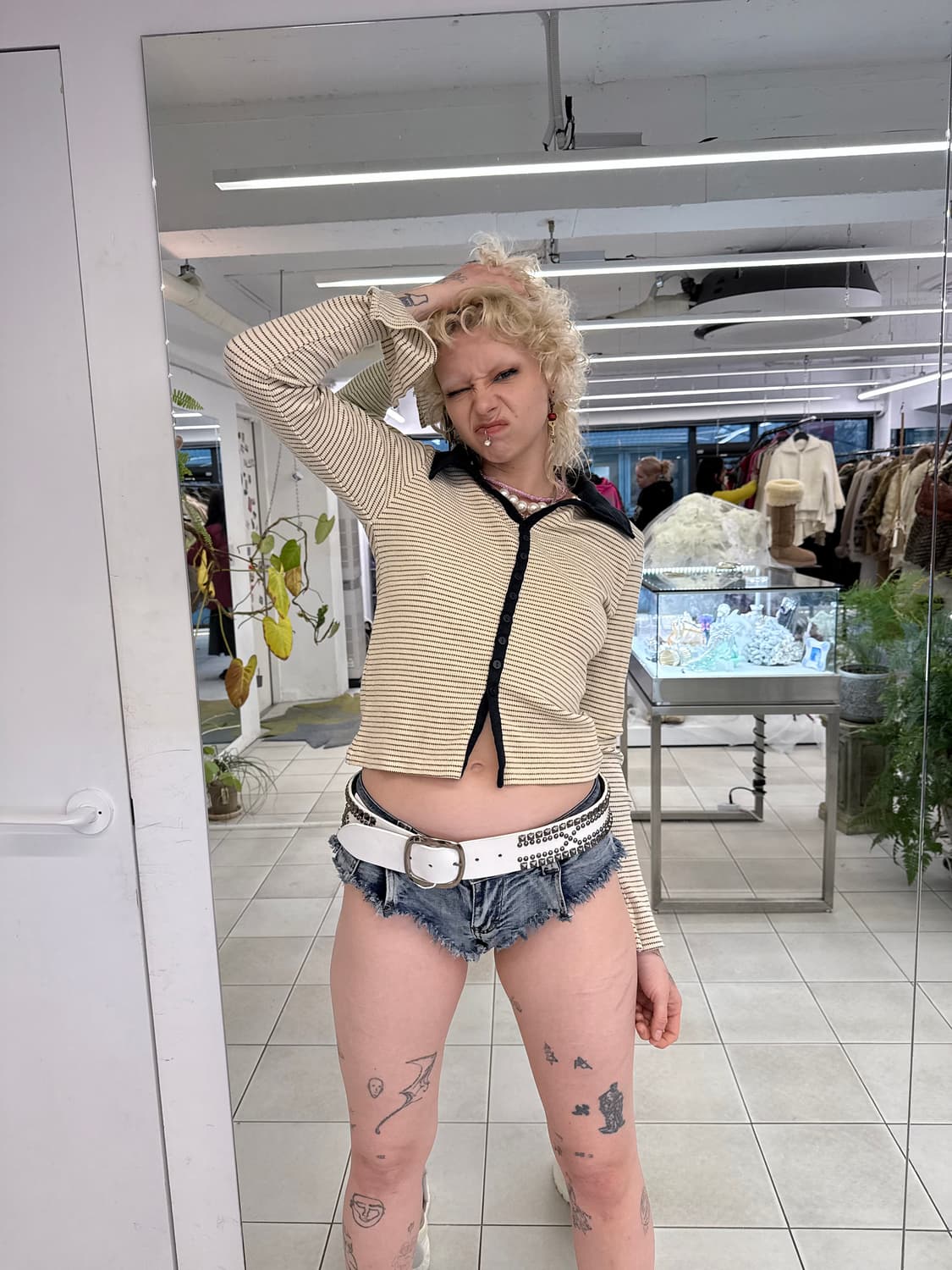 waffle knit shirt 상품이미지1