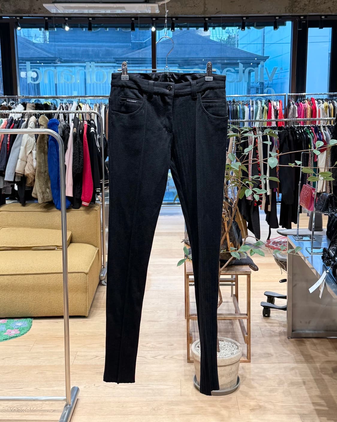 돌체앤가바나 블랙 코튼 스키니 팬츠  상품이미지1