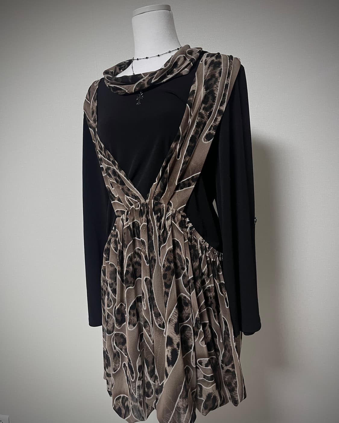 오네갸루 호피 원피스 상품이미지2