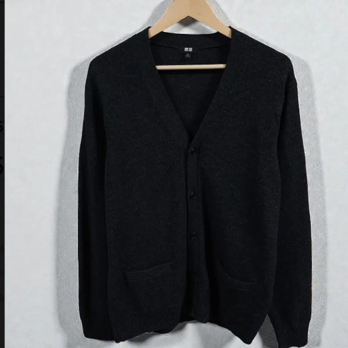 105)유니클로 울 가디건 차콜그레이 상품이미지1