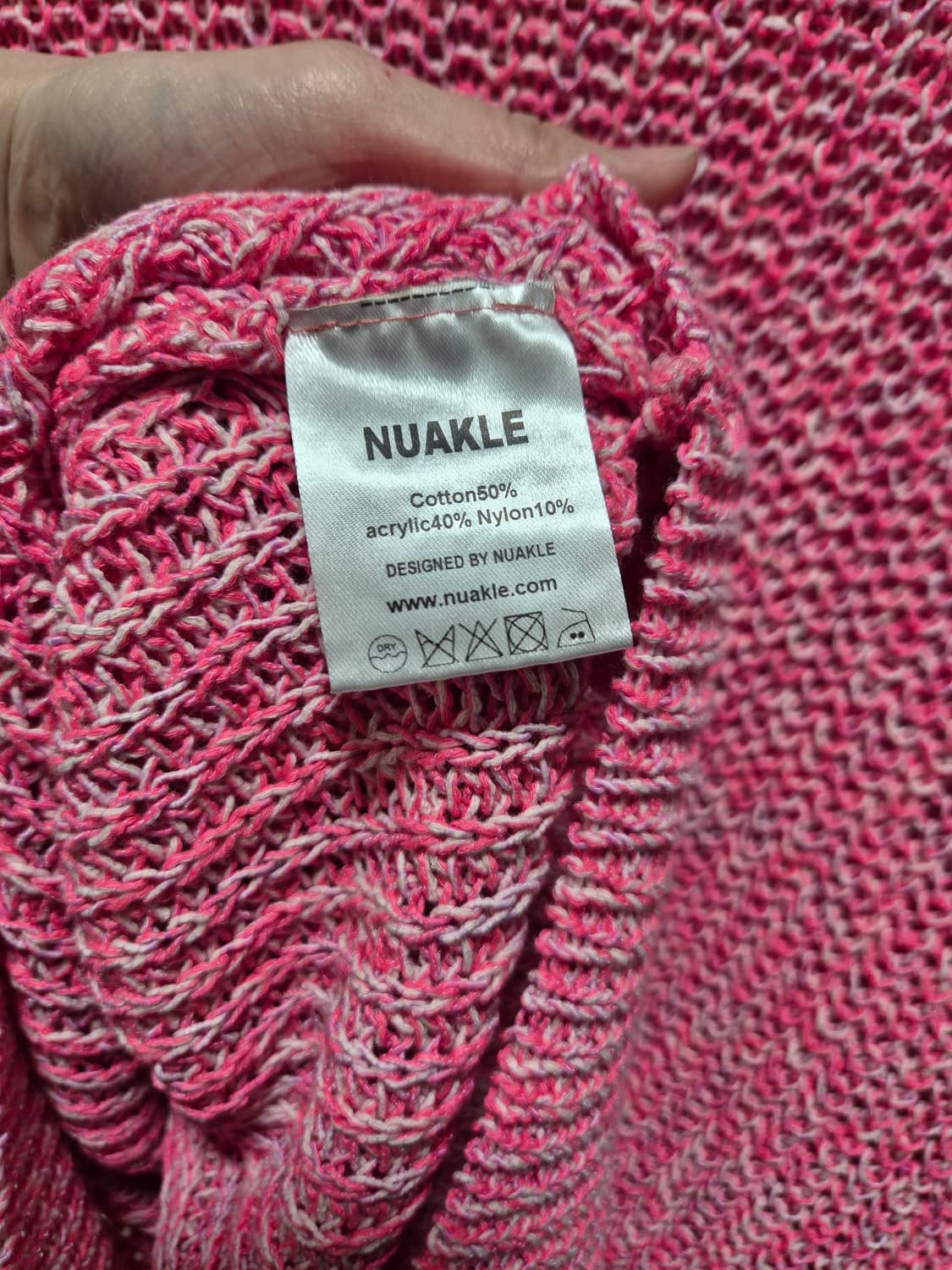 (세일)(새상품)NUAKLE 핑크 여름니트 베스트 상품이미지8